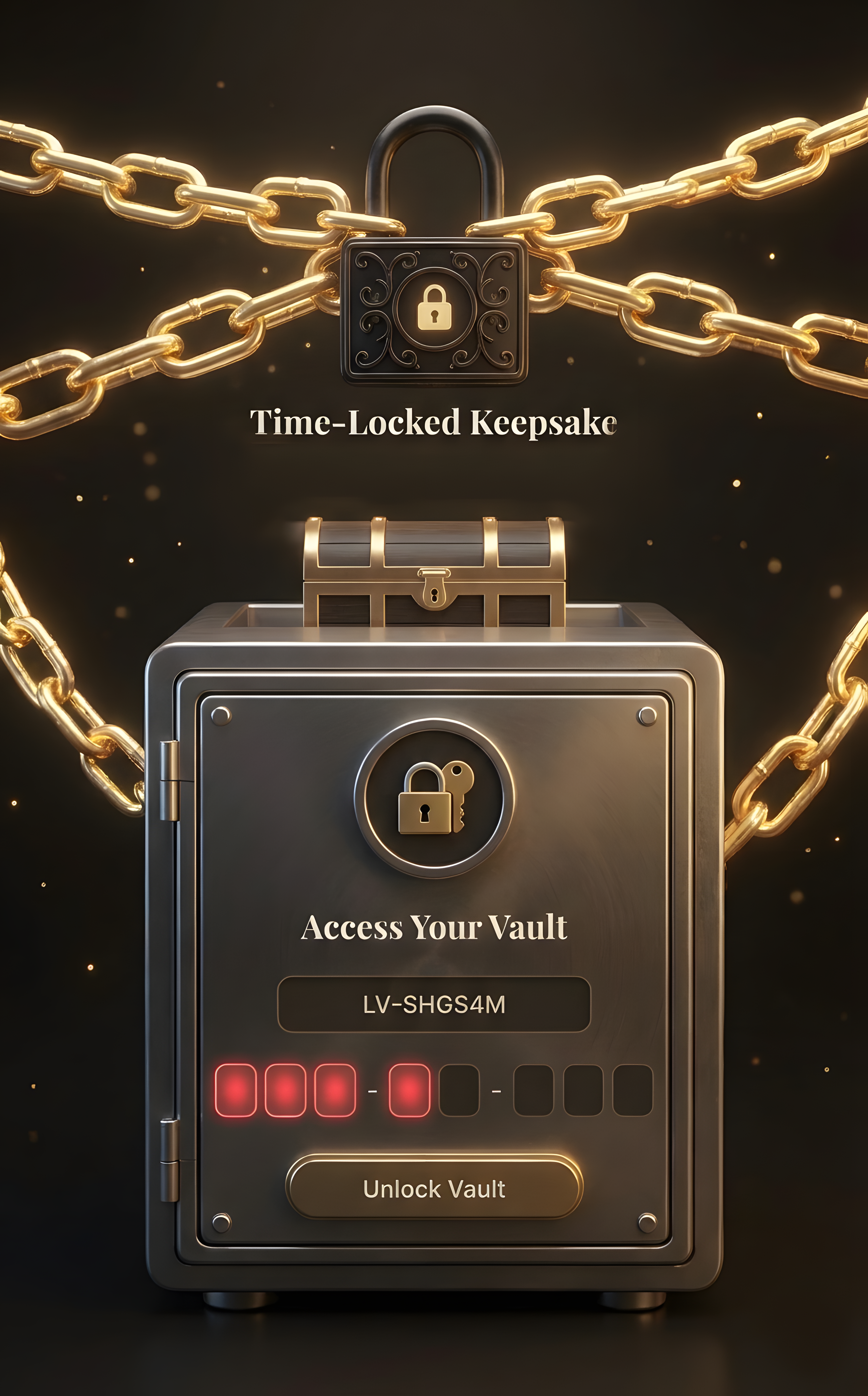 Double-lock security: your passcode protects the workshop, their passkey protects the gift